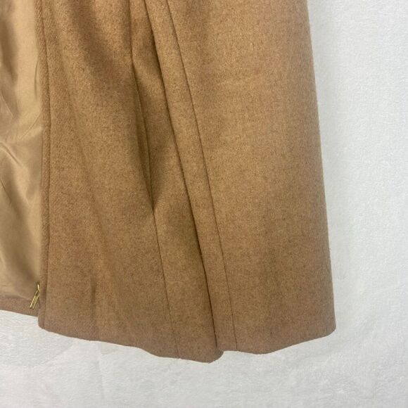 J Crew Village Coat Jacket Womens Size 2 Camel Wool Full Zip Pockets Outdoors - Picture 5 of 10